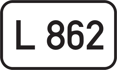 Straßenschild Landesstraße L 862