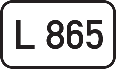 Straßenschild Landesstraße L 865