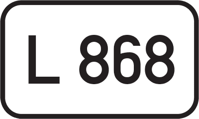 Straßenschild Landesstraße L 868