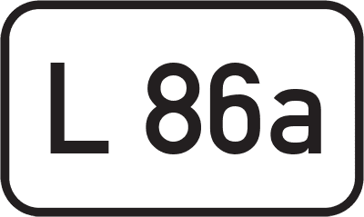 Straßenschild Landesstraße L 86a