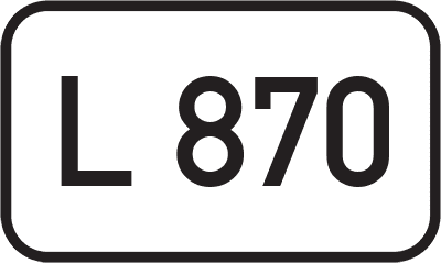 Straßenschild Landesstraße L 870