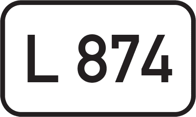 Straßenschild Landesstraße L 874