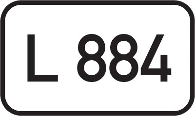 Straßenschild Landesstraße L 884