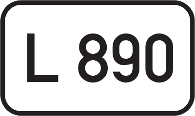 Straßenschild Landesstraße L 890