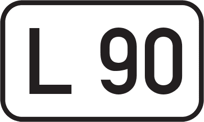 Straßenschild Landesstraße L 90