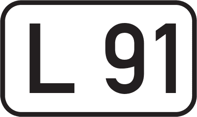 Straßenschild Landesstraße L 91