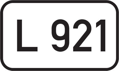 Straßenschild Landesstraße L 921