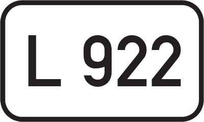 Straßenschild Landesstraße L 922
