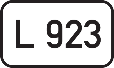 Straßenschild Landesstraße L 923