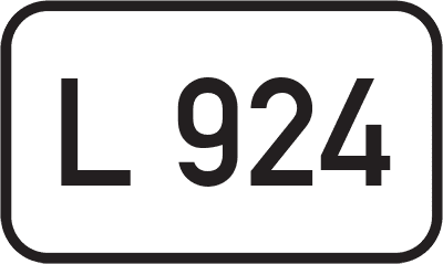 Straßenschild Landesstraße L 924