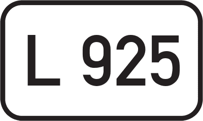 Straßenschild Landesstraße L 925