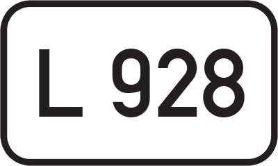 Straßenschild Landesstraße L 928