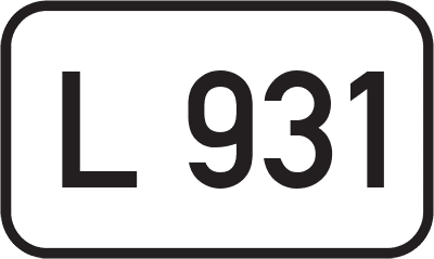 Straßenschild Landesstraße L 931