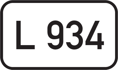 Straßenschild Landesstraße L 934
