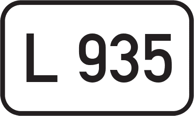 Straßenschild Landesstraße L 935