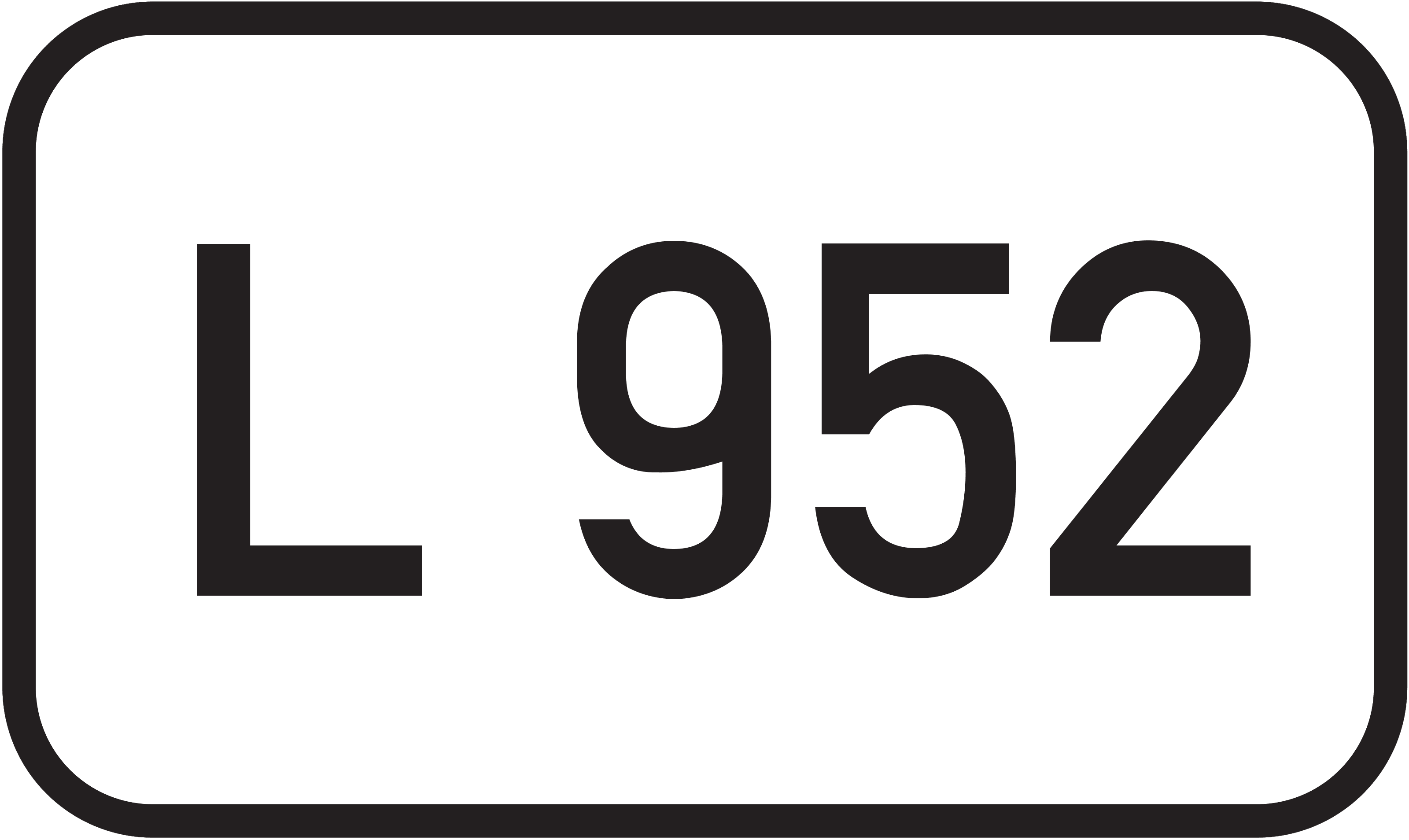 Straßenschild Landesstraße L 952