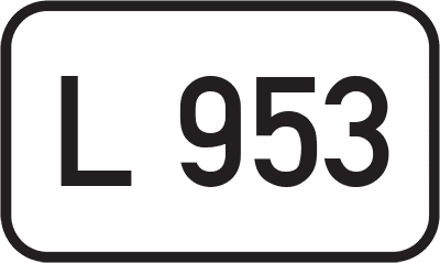 Straßenschild Landesstraße L 953