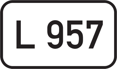 Straßenschild Landesstraße L 957