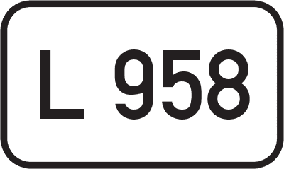 Straßenschild Landesstraße L 958