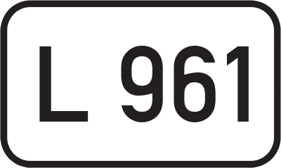 Straßenschild Landesstraße L 961