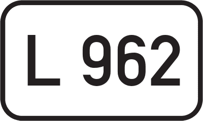 Straßenschild Landesstraße L 962