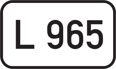 Straßenschild Landesstraße L 965