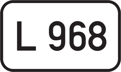 Straßenschild Landesstraße L 968