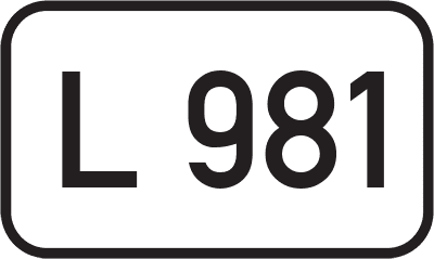 Straßenschild Landesstraße L 981