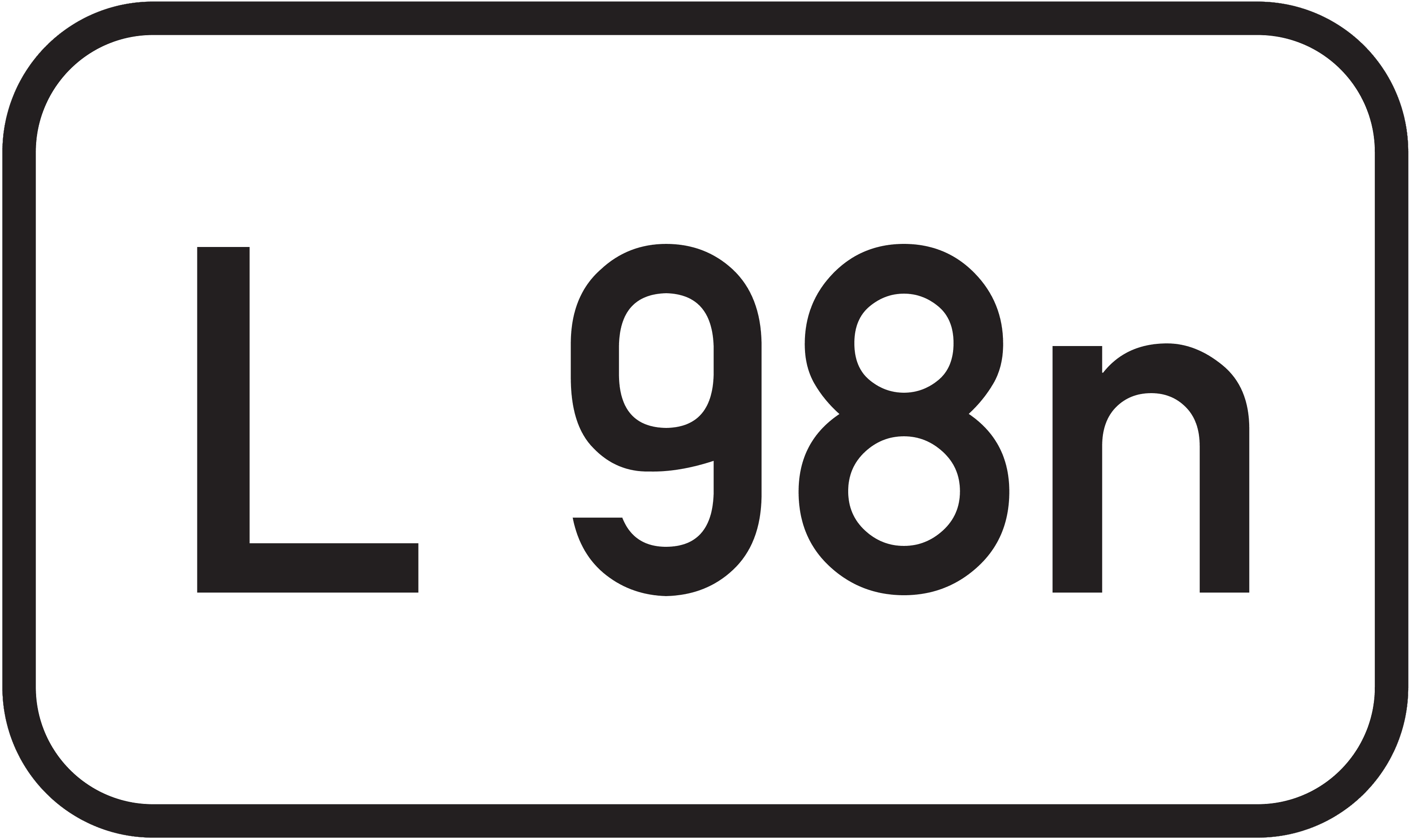 Straßenschild Landesstraße L 98n