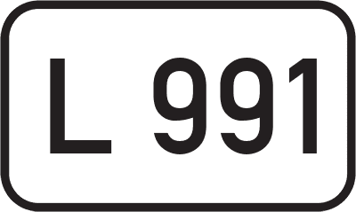 Straßenschild Landesstraße L 991