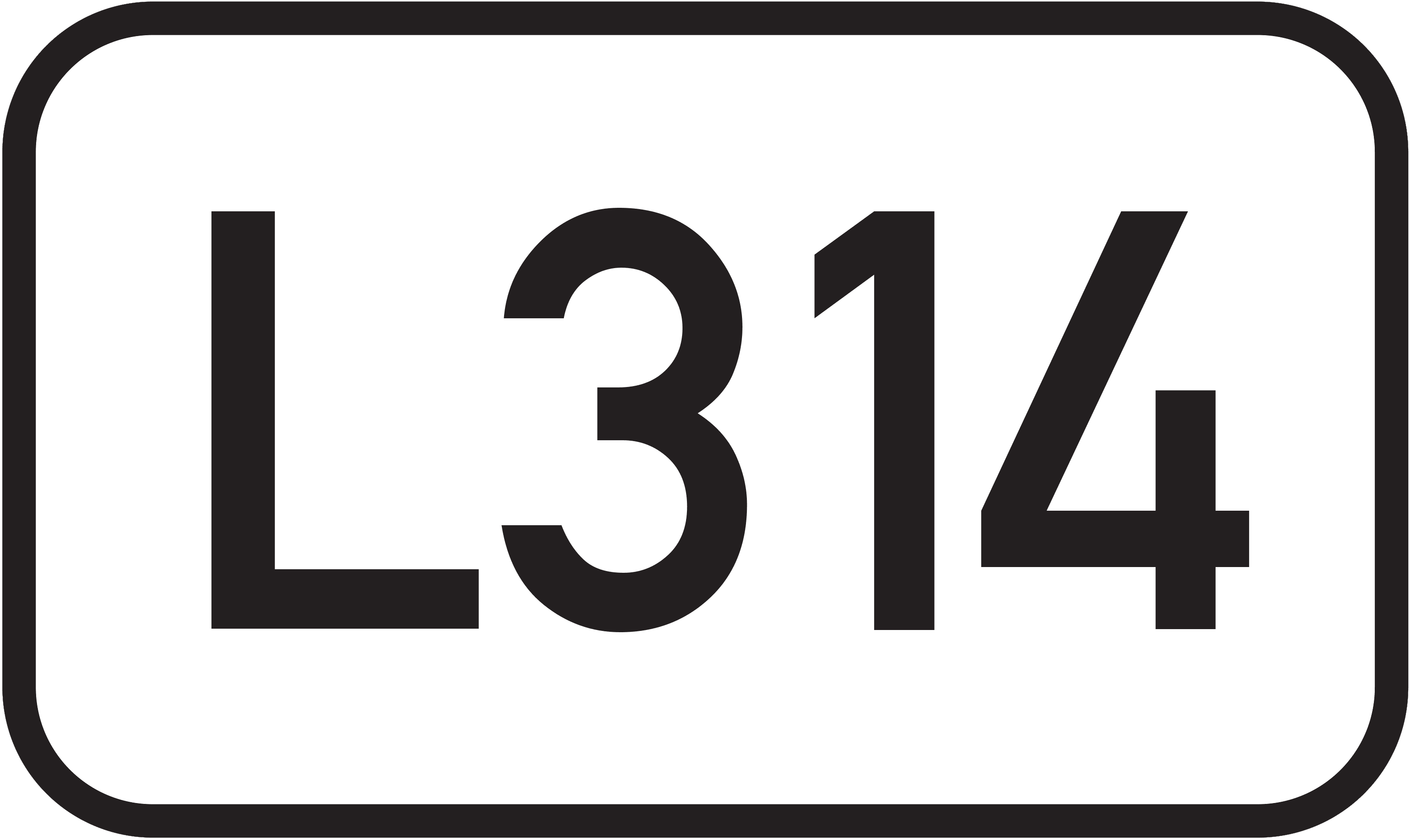 Straßenschild Landesstraße L314