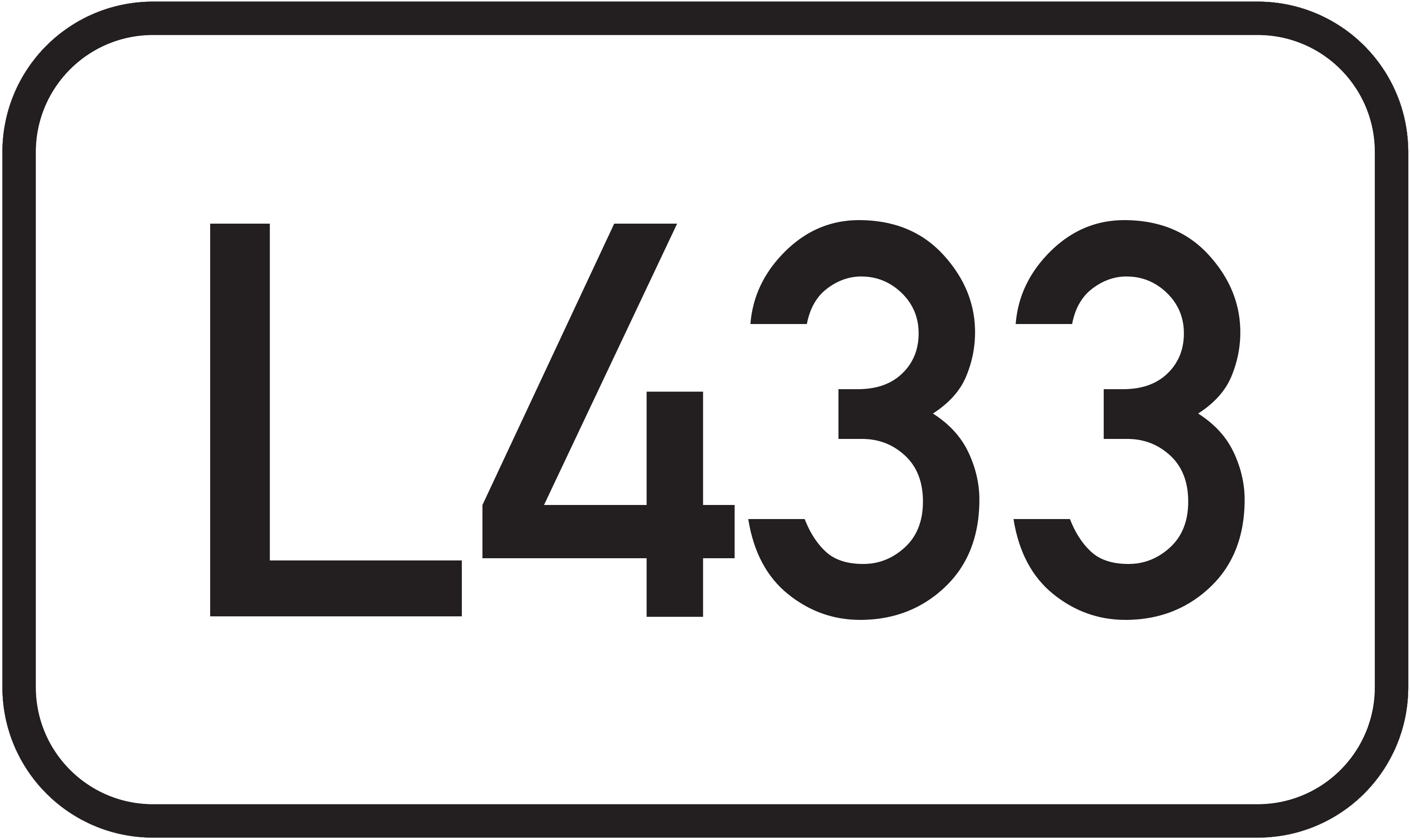 Straßenschild Landesstraße L433