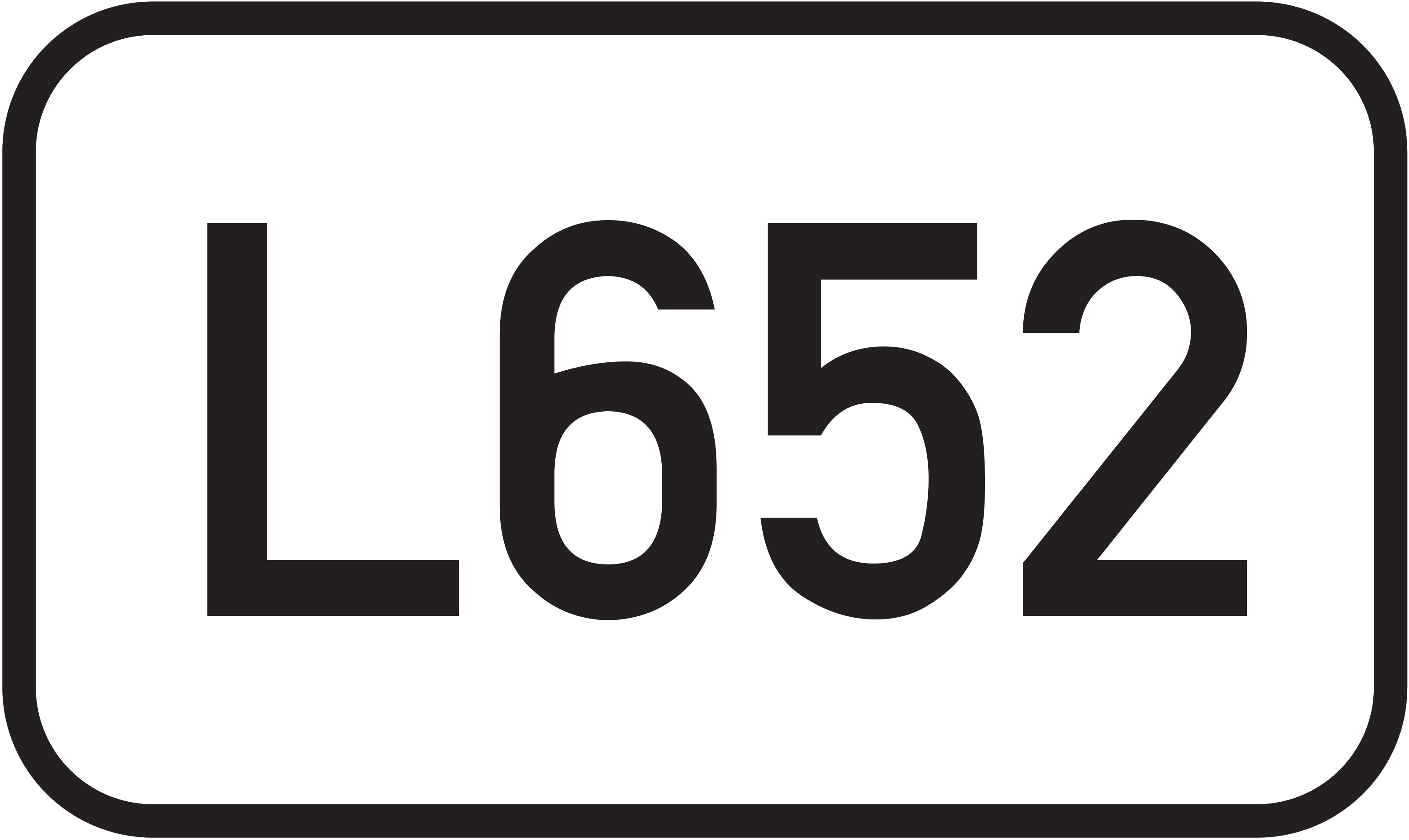Straßenschild Landesstraße L652