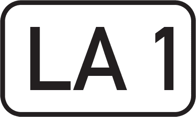 Straßenschild Landesstraße LA 1