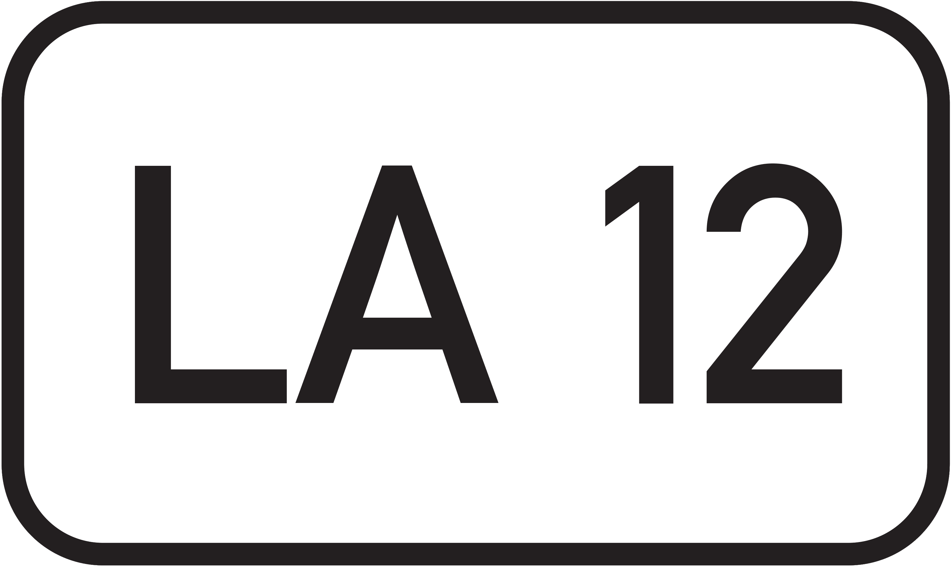 Straßenschild Landesstraße LA 12
