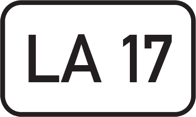 Straßenschild Landesstraße LA 17