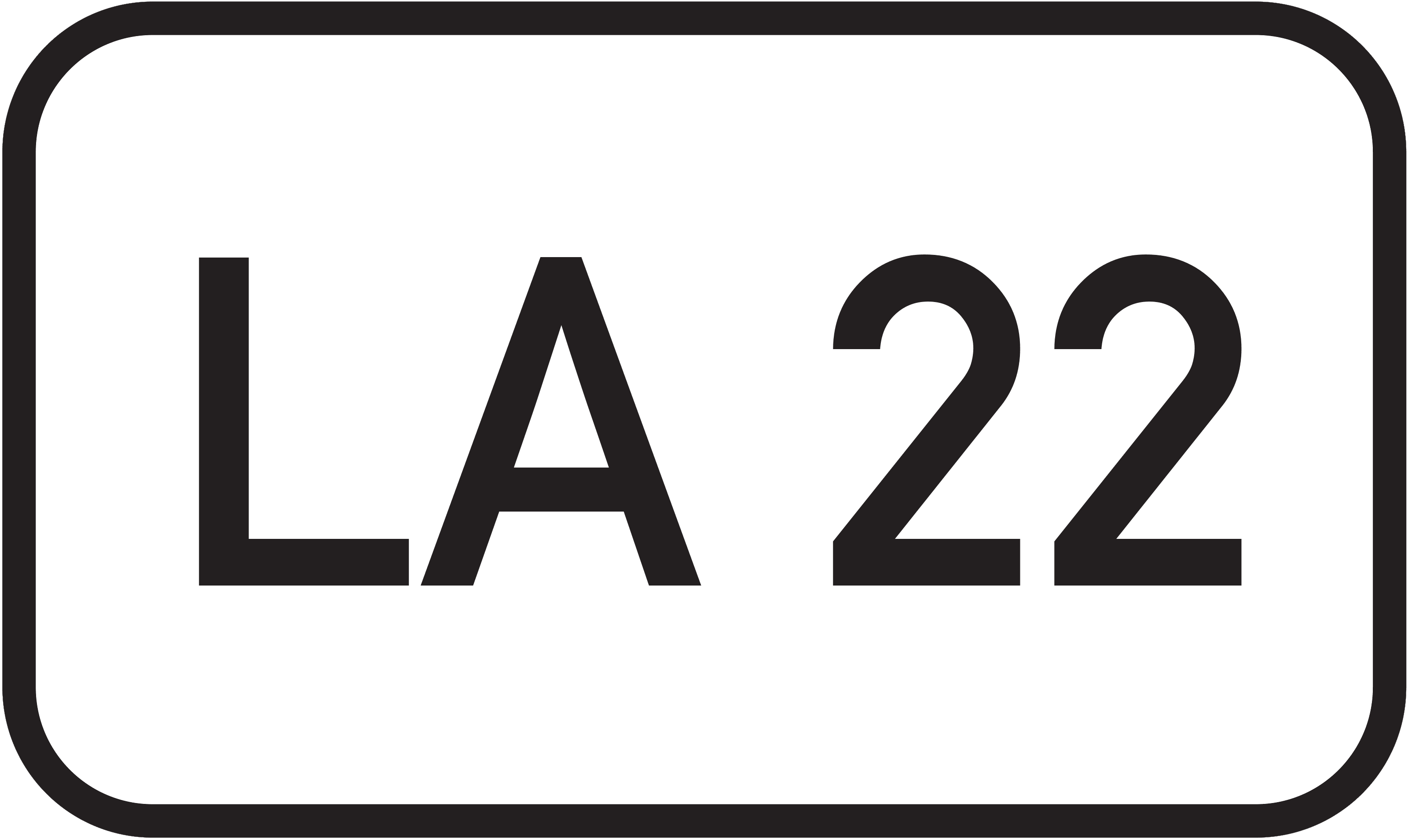 Straßenschild Landesstraße LA 22