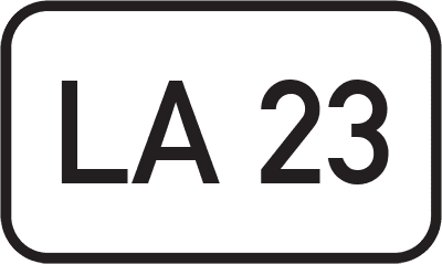 Straßenschild Landesstraße LA 23