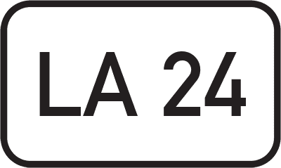 Straßenschild Landesstraße LA 24