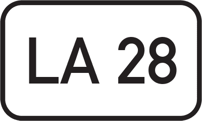 Straßenschild Landesstraße LA 28