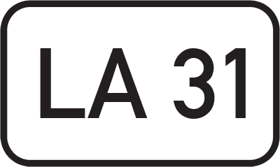 Straßenschild Landesstraße LA 31