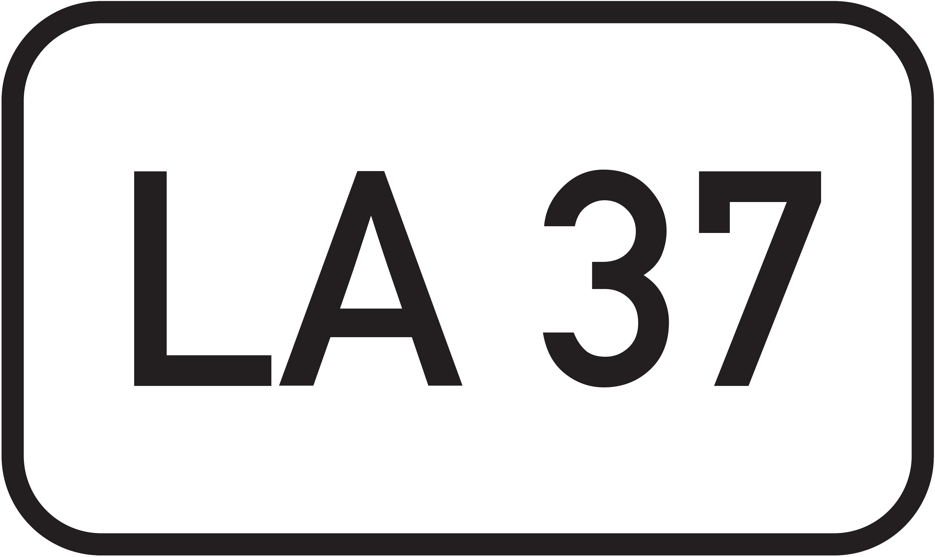 Straßenschild Landesstraße LA 37