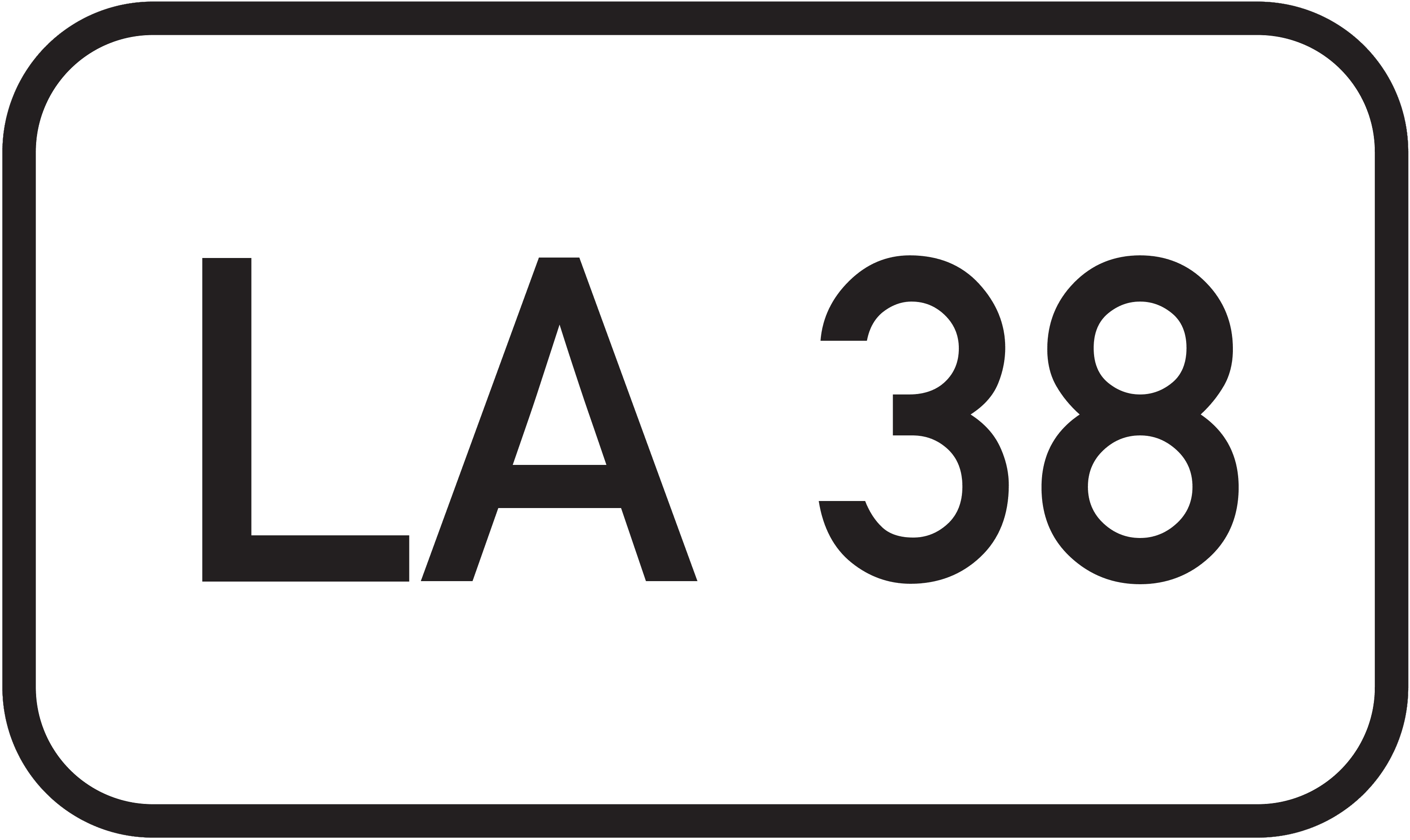 Straßenschild Landesstraße LA 38