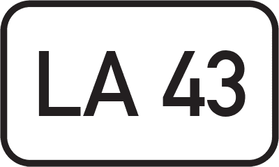 Straßenschild Landesstraße LA 43