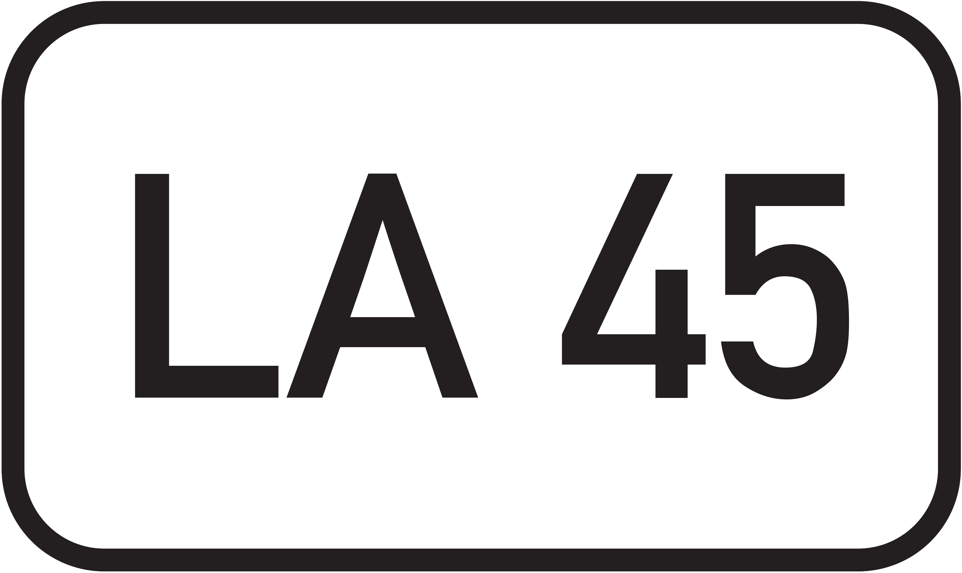Straßenschild Landesstraße LA 45