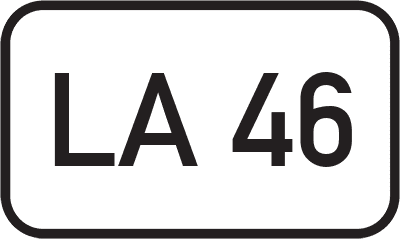 Straßenschild Landesstraße LA 46