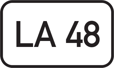 Straßenschild Landesstraße LA 48