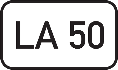 Straßenschild Landesstraße LA 50