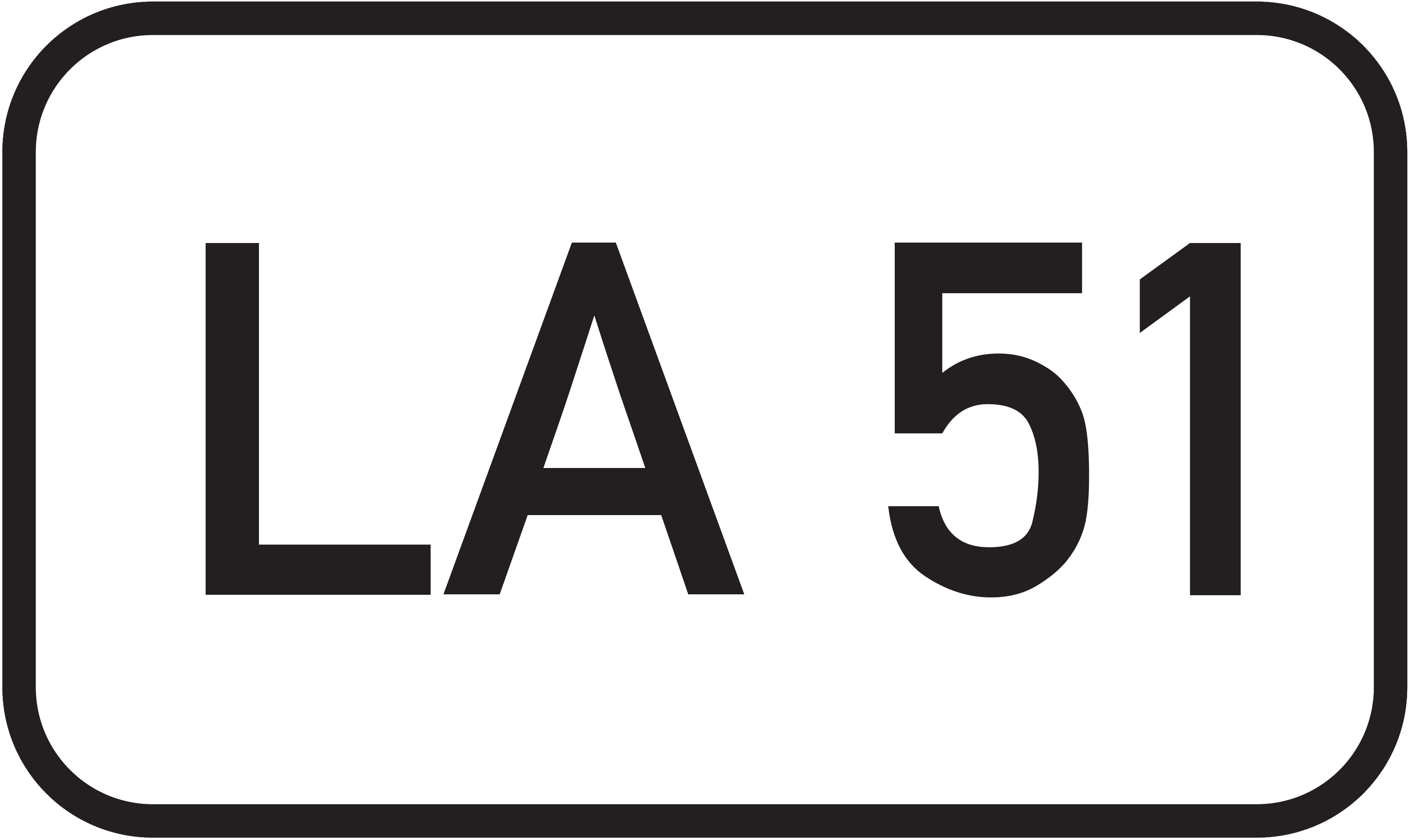 Straßenschild Landesstraße LA 51