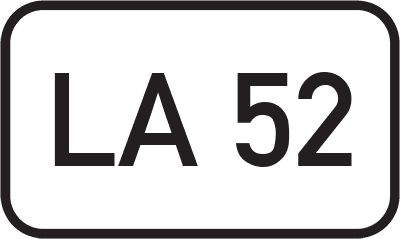Straßenschild Landesstraße LA 52